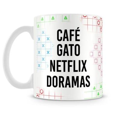 Imagem de Caneca Personalizada Netflix e Doramas - Cerâmica 325ml - Amo Canecas