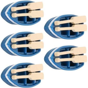 Imagem de 5 conjuntos de miniatura casa de bonecas barco com remos estatuetas mo