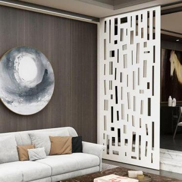 Imagem de Painel Vazado Divisória MDF Mikonos Branco - Decore Painéis e Divisóri