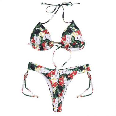 Imagem de Biquíni feminino nova moda sexy com alça aberta nas costas dividida - 