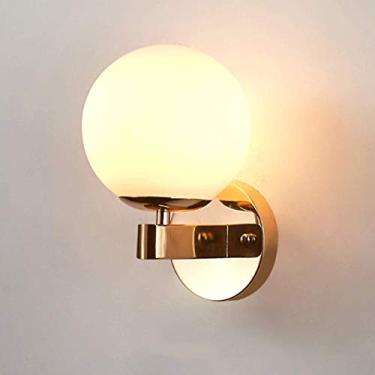 Imagem de Abajur de vidro esférico, luminárias de parede nórdicas modernas, globo, luminária de parede interna de metal criativa para sala de estar, restaurante, varanda, banheiro, quarto infantil, do