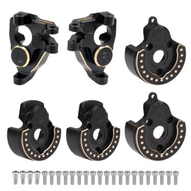 Imagem de HobbyPark Brass Front & Rear Portal Cover Steering Knuckle Counterweights Weights for Vanquish VP VS4-10 1/10 RC Crawler F10 Portal Axle Phoenix LCG VRD Carbon Kit Lower COG Upgrades Parts