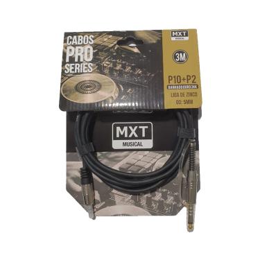 Imagem de Cabo de Áudio Profissional MXT Pro-Series P10M+P2ST 3 Metros - CB0452