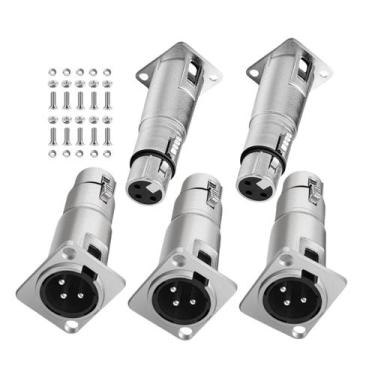 Imagem de Adaptador EBIEFLY Neu Trik XLR de 3 pinos macho para fêmea para montag