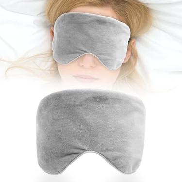 Imagem de Máscara para dormir com tanque interno destacável máscara ponderada com faixa ajustável para homens mulheres viagem dormir turno trabalho (cinza 1, 1 peça)