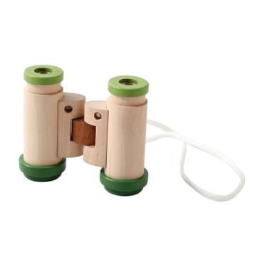 Imagem de KiBcsLic Binóculo para crianças, brinquedo de exploração da com cordão, telescópio à prova de choque para observação de pássaros, binóculos de selva