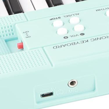 Imagem de SPYMINNPOO Piano Com Teclado Elétrico de 37 Teclas - Instrumento Educacional para Iniciantes e Crianças, Portátil e Divertido - Inclui Microfone e Cabo de Alimentação USB (Azul)