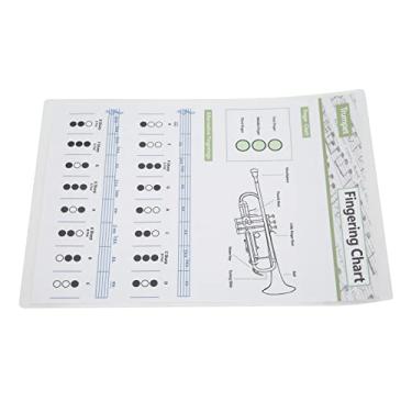 Imagem de RiToEasysports Manual de Referência do Instrumento Musical da Nota do Dedo Diagrama da Trombeta para a Aprendizagem Em Casa, Material de Papel Arte (Gráfico de acordes de trompete (tamanho pequeno))