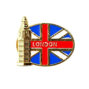 Imagem de Broche esmaltado da bandeira britânica de Londres, broche Union Jack, presente para o viajante amante britânico de Londres, broches de lembrança de viagem do Reino Unido, emblema de lapela Wanderlust
