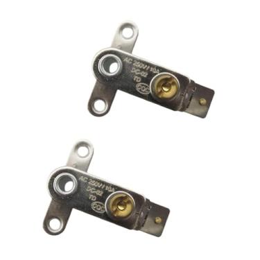 Imagem de KiBcsLic 2x Interruptor de Pressão 10A 250V Interruptor de Pressão Termostático para Frigideira Elétrica
