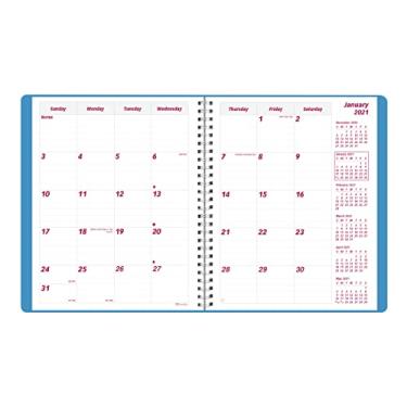 Imagem de Brownline Agenda mensal essencial 2024, 14 meses, dezembro de 2023 a janeiro de 2025, encadernação de fio duplo, 22,5 x 18 cm, azul montanha (CB1200G.04-24)