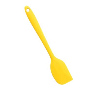 Imagem de Espátula de silicone, colher raspadora flexível de grau alimentício, utensílios de cozinha, ferramenta de mistura para assar e cozinhar (amarelo)