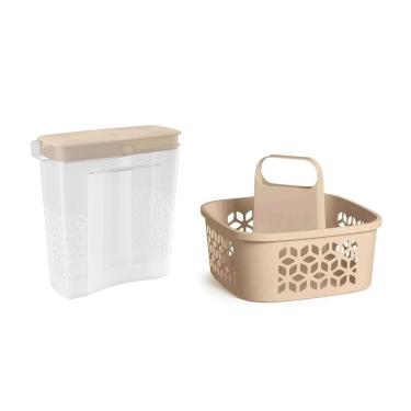 Imagem de Cesto Organizador Produtos de Limpeza e Porta Sabao em Po