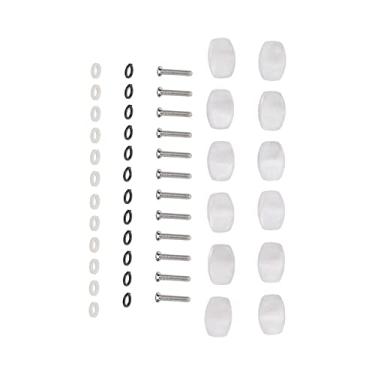 Imagem de RiToEasysports Elegantes Botões de Afinação de Guitarra de 12 Unidades, Botões de Cabeça de Máquina Vitrificados para Guitarras Clássicas Populares, Botão de Afinação Branco Pérola para Jogadores