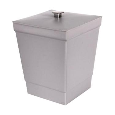 Imagem de Lixeira 6,5 Litros Quadrada Com Tampa De Pegar Cesto De Lixo Multiuso 