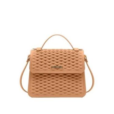 Imagem de Bolsa Feminina Petite Jolie Pequena Textura Caramelo-Feminino