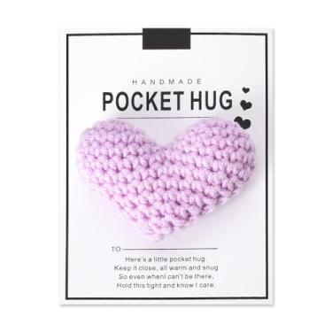 Imagem de Token de abraço de coração de bolso para mulheres, mulheres, filhas, presentes de aniversário de Natal para neta, mãe, presente de relacionamento de longa distância para avó para amigas, fichas