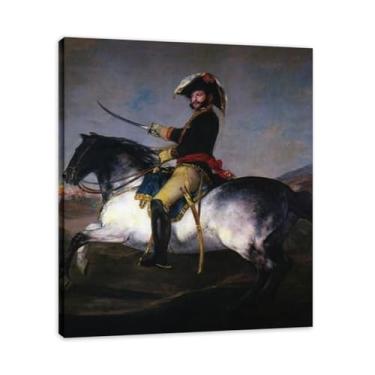 Imagem de Brave And Fearless Francisco De Goya Impressão em tela romântica espanhola - Obra-prima do influente pintor romântico 69,8 x 77 cm emoldurado