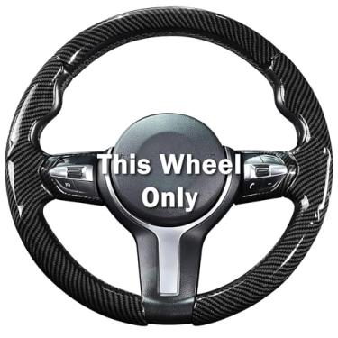 Imagem de Capa de volante para BMW X3 X5 M3 3 5 Series 328i 320i 330i 325i 528i 535i 530i 540i, capa de volante de carro para 2 4 6 séries X4 X5M X6 X6M M2 M4 M5 M6 acessórios (preto brilhante)