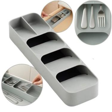 Imagem de Porta Talher Organizador Com 5 Divisórias Separador Gaveta - Lyor