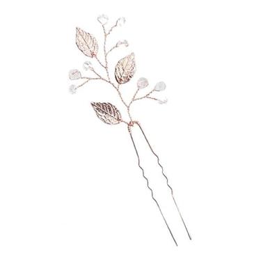 Imagem de barenx Impressionante prendedor de cabelo de folha para festa de princesa nupcial acessórios de cabelo