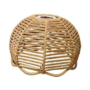 Imagem de MFMEXUL Abajur de Corda de Papel, Capa para Luminária de Sala de Estar, Quarto, Abajur Trançado, Peça de Reposição Apenas para Lavanderia, Sala de Jantar, Cor, Estilo B