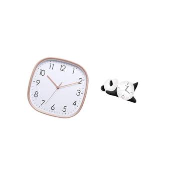 Imagem de Fenteer Relógio de Parede Digital Vintage Panda, Prático, Moderno, de Baixo Ruído, Bonito E, com Design para Pendurar, para Sala de Jantar, Sala de