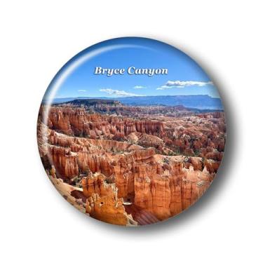 Imagem de Adesivo de ímã de geladeira do Parque Nacional do Canyon de Utah Bryce Canyon Ímãs de geladeira de vidro cristal 3D Bryce Canyon Viagem Cidade Colecionável Lembrança Presentes Decoração de geladeira