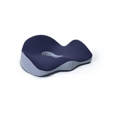 Imagem de Almofada de assento de espuma viscoelástica Pampkin NeuroFoam – Suporte ergonômico para cóccix para dor lombar, ciática e alívio do cóccix – alívio de pressão, design respirável para cadeira de
