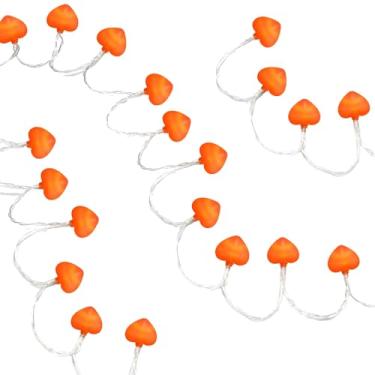 Imagem de 40 luzes de 1,8 m, cordão de coração de LED para dia dos namorados, operado por bateria, adequado para festas e casamentos, clipes de foto rosa com decoração romântica