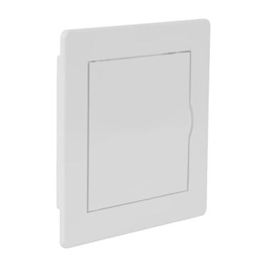 Imagem de Repa Market Painel de acesso 4 x 4 para drywall e teto - painel de porta de plástico ABS branco, placa de cobertura de furo de parede - à prova de ferrugem, fácil acesso e instalação, porta articulada