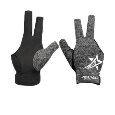 Imagem de KONLLEN Luvas de bilhar para mão esquerda/direita G/GG luvas de sinuca profissionais antiderrapantes ajustáveis respiráveis tamanhos populares para homens e mulheres