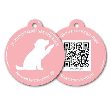 Imagem de RFID 134,2 Khz e código QR, etiqueta de identificação para animais de estimação, etiqueta de coleira, função dupla - digitalização QR para ajudar animais perdidos a ir para casa, substituir o