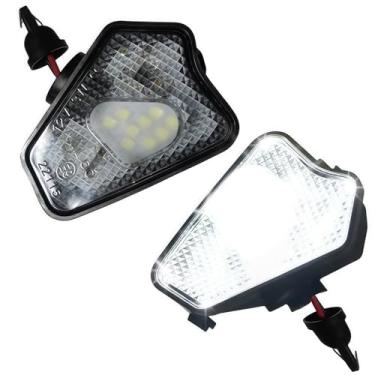 Imagem de HAHLOMEI Luzes LED laterais sob espelho compatíveis com Mercedes Benz W204 C-Class W212 E-Class W221 S-Class C117 CLA-Class C218 CLS-Class X156 GLA-Class X204 GLK-Class, W246, 6000K, branco