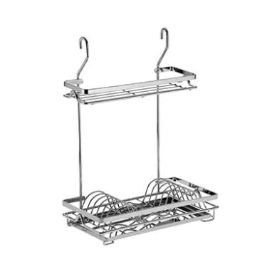 Imagem de Porta Temperos Aço Inox Suspenso Com 6 Potes