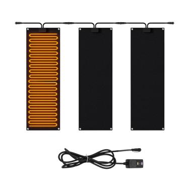 Imagem de MEASUREMAN Tapete externo aquecido derretimento de neve para passarelas, decks, calçadas com superfície antiderrapante, 25 x 76 cm