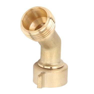 Imagem de Matybobe Adaptador de construção de latão de mangueira de água de 45 graus para trailer, trailer, trailer, veículo de acampamento marítimo