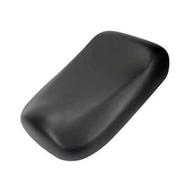 Imagem de predolo Almofada de assento de motocicleta em espuma, couro PU preto, fácil manutenção, para AF58. Fácil instalação, encaixes, substituição direta.