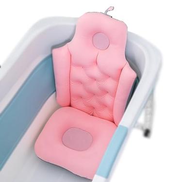 Imagem de Travesseiro de Banho Corporal Completo para Apoio ao Pescoço e Cabeceira Banheira com Almofada Assento Confortável Fácil Fixar Acessórios Mulheres Homens Adultos Relaxante Deixado na Pele Amigável Sec