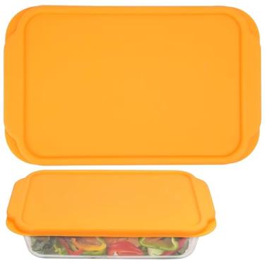 Imagem de Purekra Tampas de silicone para assadeira de vidro Pyrex 233-D, 1 pacote com tampa de silicone para assadeira de vidro Pyrex, lava-louças, freezer e micro-ondas (assadeira não incluída)