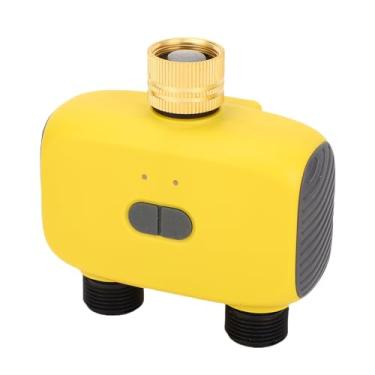 Imagem de Jiawu Temporizador de Aspersão WiFi à Prova D'água Programável Smart BT Hose Timer para Gramado de Quintal, Controle de 2 Zonas para Irrigação Flexível, para Jardim Doméstico