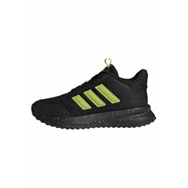 Imagem de adidas Tênis infantil unissex X_PLR (criança grande), Preto/Slime Solar/Slime Solar, 10.5 Little Kid