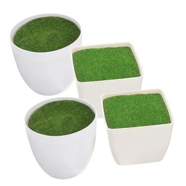 Imagem de YYBOES 4 miniaturas, miniaturas, vaso de flores, pequeno, vaso de flores elegante, vaso de flores, pequeno vaso de flores em miniatura, vaso de flores de plástico, recipiente pequeno para plantas