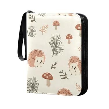 Imagem de Wassud Fichário de 4 bolsos com estampa de ouriço fofo comporta 400 cartões padrão, álbum TCG CCG MTG à prova d'água, presentes para colecionadores, meninos e meninas
