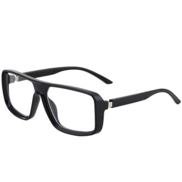 Imagem de Óculos de sol quadrados de luxo para mulheres, tendência clássica, óculos de sol para dirigir e viajar, UV400 (preto transparente)