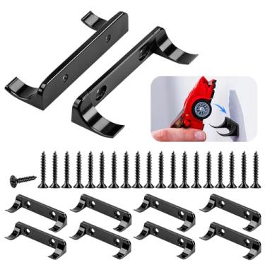Imagem de 10 Pcs Sturdy Wall Bracket, Vertical Car Display Wall Mount, with 20 Pcs Screws, Compatible with Speed Champion Series Brick Car Models, Display Collectible Cars Vertical by Wheels on Wall, Black
