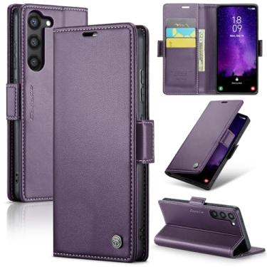Imagem de owlhold Capa carteira para Samsung Galaxy S24 FE, capa magnética flip, bloqueio RFID, 3 porta-cartões, suporte, couro PU moderno, capa de telefone TPU à prova de choque para Samsung Galaxy S24 FE 6,7