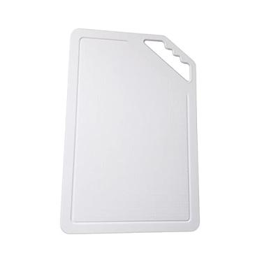 Imagem de Tábua de Carne Plástica com Textura – Multiuso para Cozinha, Legumes e Frutas, Resistente(Kit 2 branco)