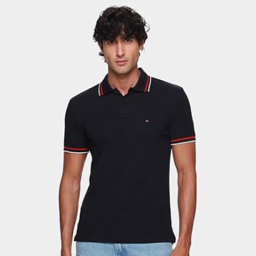 Imagem de Camisa Polo Tommy Hilfiger Slim Fit Cuff Interest Masculina-Masculino