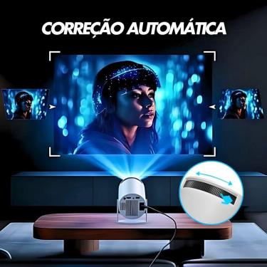 Imagem de Projetor Smart Portátil Ultra Hd 4k Tela De 40 A 130 Com Wi-fi E Bluetooth Branco